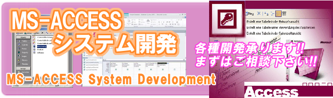 MS-ACCESSのシステム開発バナー画像